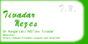 tivadar mezes business card